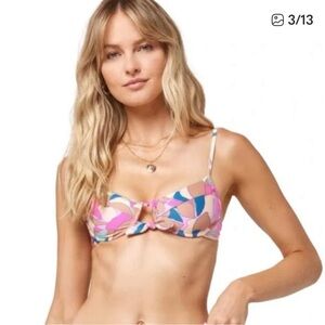 L*space Eco Chic Econyl® Rose Bikini Top Color Sundazed Floral Size S NEW